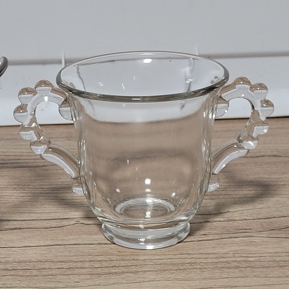 IMPERIAL CANDLEWICK SMALL CREAMER AND OPEN SUGAR CLEAR GLASS MINT CONDITION - Picture 3 of 8